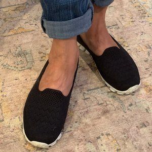 black memory foam flats